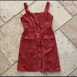 Nasty Gal Burgundy Corduroy Dress